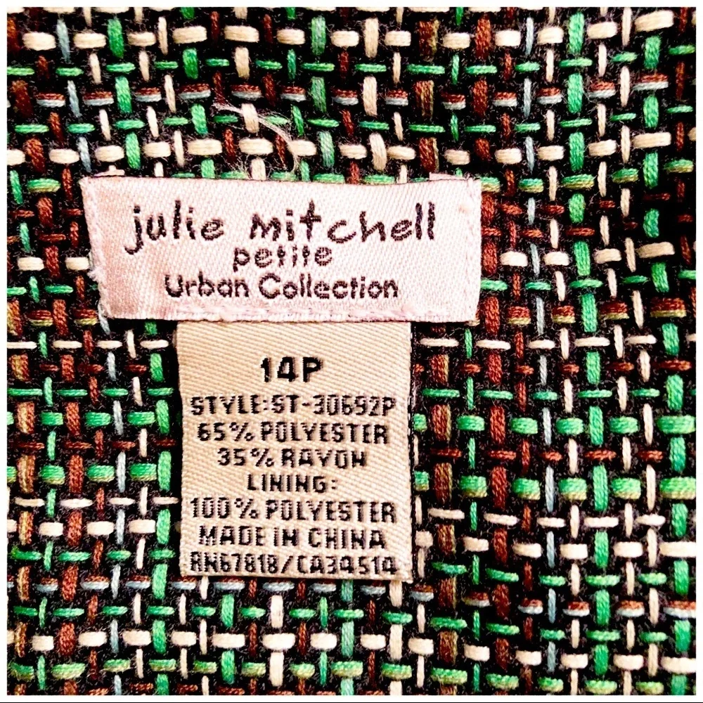 Julie Mitchell Tweed Jacket Sz 14P NWT - Picture 6 of 7